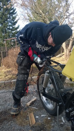 Kimi siistii hitsausjälkeä joka ei ollut kovin kaunista.